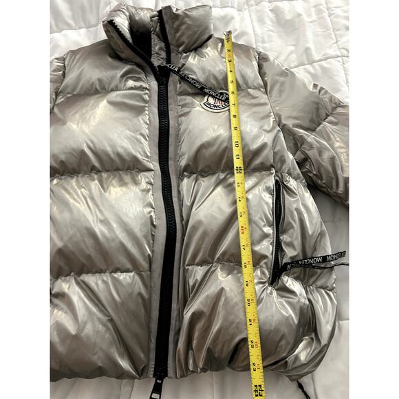 Moncler Silver Puffer Jacket - Picture 5 of 14